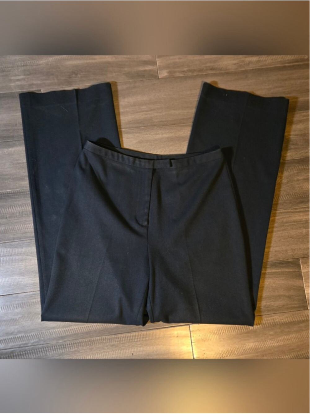Vintage Express World Brand Black Stretch Dress Pants Trousers. Size 7/8